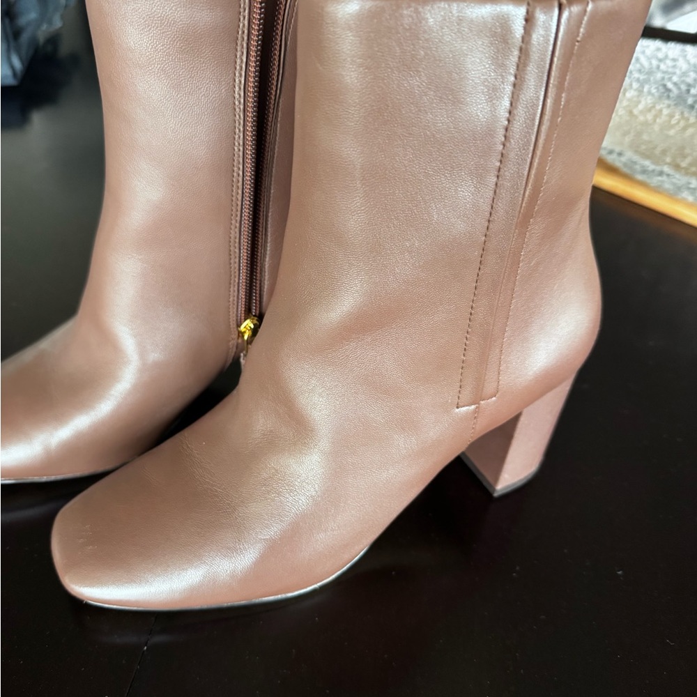 Cole Haan Brown Heeled Boots with Side Zipper